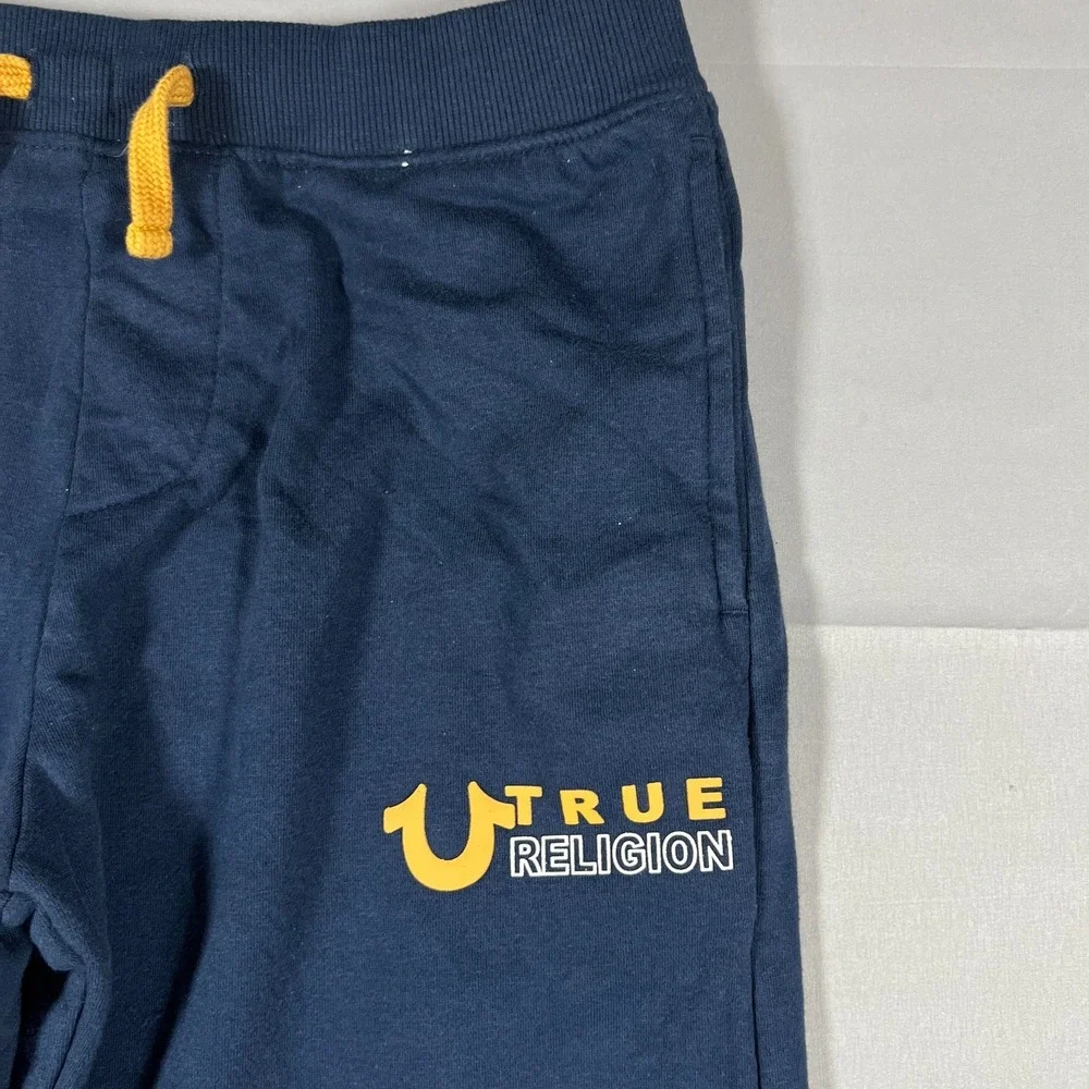 True Religion‎ Jogger Pants Mens XL Navy Cotton Athletic Gym Workout Drawstring